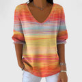Women’s Gradient V-Neck Long Sleeve Top