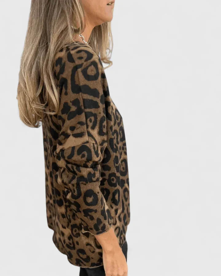 Women’s Relaxed Leopard Print Top