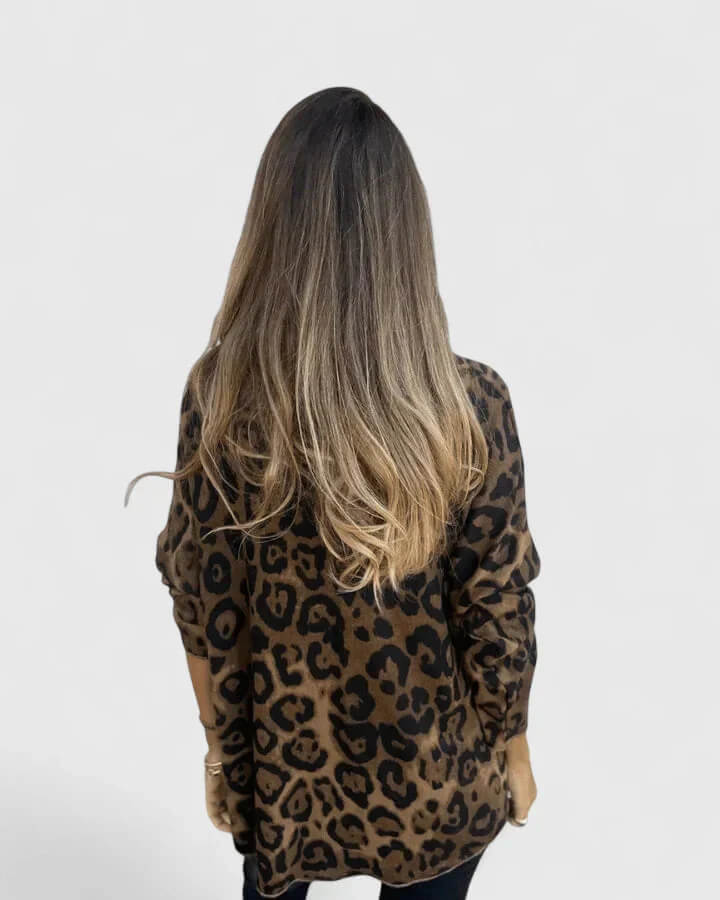 Women’s Relaxed Leopard Print Top